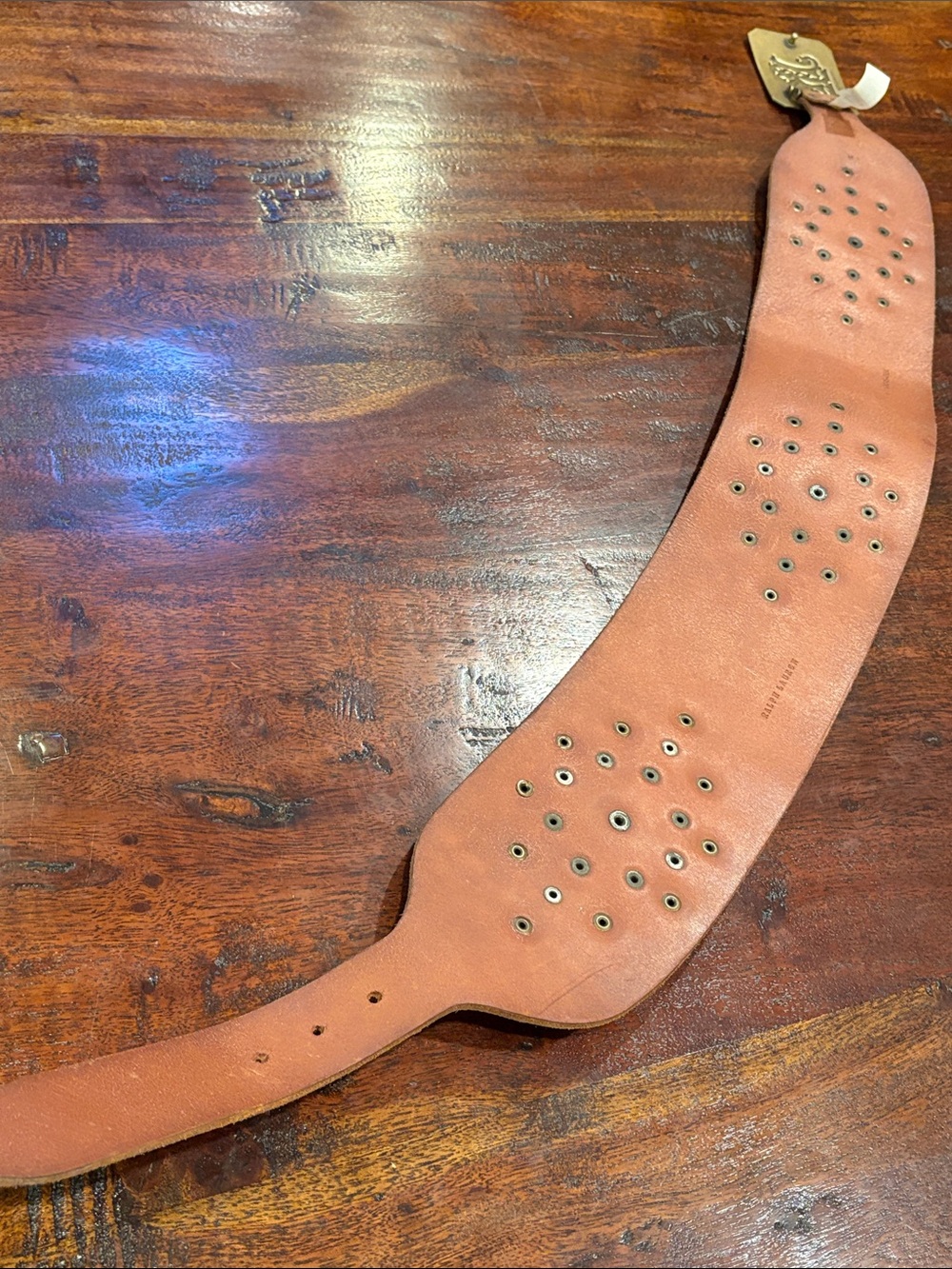 Vintage Ralph Lauren Suede Leather Wide Studded Corset Belt Distressed Brown M - Picture 8 of 15